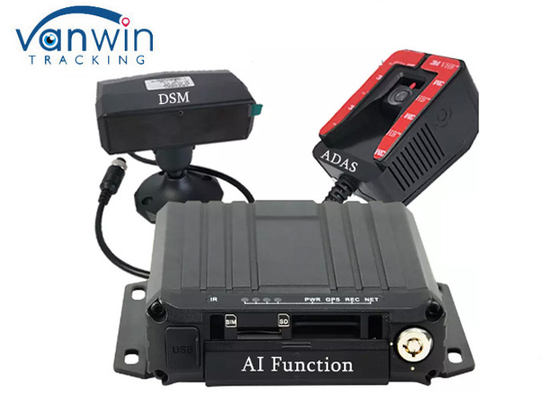 4CH डुअल एसडी कार्ड MDVR 1080P 4G GPS AI मोबाइल DVR ड्राइवर थकान मॉनिटर सिस्टम