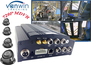 मुफ्त सीएमएस प्लेटफॉर्म के साथ एचडी 4CH 720 पी 4 जी जीपीएस वीडियो वाहन कैमरा रिकॉर्डर सिस्टम