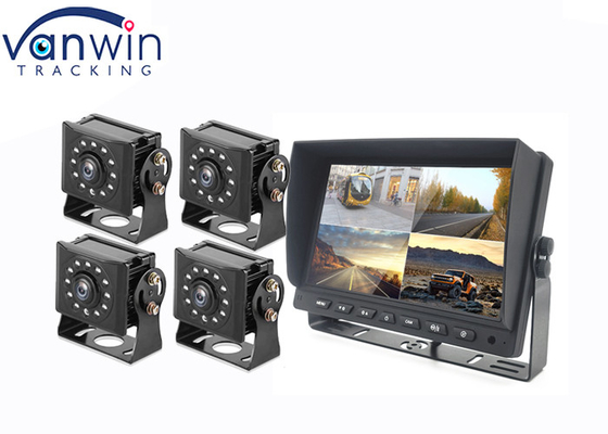 7 इंच 9 इंच 10 इंच एएचडी टीएफटी कार मॉनिटर 4 कैमरों के लिए डीवीआर सिस्टम में निर्मित