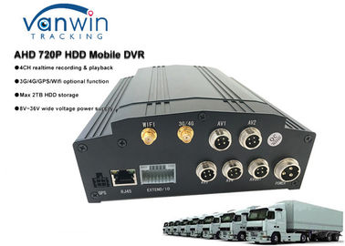 स्कूल बस / टैक्सी / ट्रक के लिए एलसीडी स्क्रीन के साथ HDD 4ch हाइब्रिड एमडीवीआर 3 जी 4 जी जीपीएस वाईफ़ाई मुफ्त सॉफ्टवेयर सीएमएस