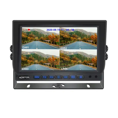 7 इंच की एएचडी एलसीडी स्क्रीन 4-चैनल क्वाड एसडी कार्ड एएचडी वाहन एलसीडी कार मॉनिटर 1080 पी कैमरों के साथ