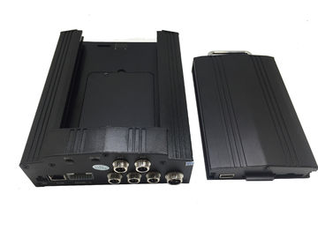 कॉम्पैक्ट 4 चैनल मोबाइल DVR H.264 HDD पैनिक बटन के साथ निर्मित - जीपीएस में