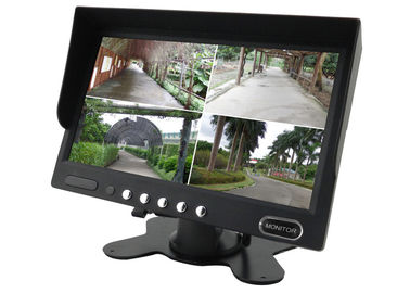 क्वाड कार टफ्ट एलसीडी 4 वीडियो कैमरा इनपुट के साथ 7 इंच स्क्रीन की निगरानी करती है