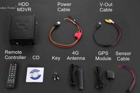 फ्यूल सेंसर वाले कार के लिए 4G 1080P Wifi GPS CCTV H265 8 चैनल Dvr
