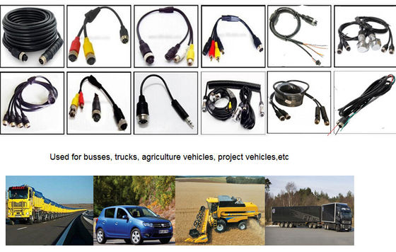 अनुकूलित डीवीआर सहायक उपकरण एम12 4पिन महिला / पुरुष आरसीए / बीएनसी डीसी कनेक्टर / एडाप्टर केबल के लिए