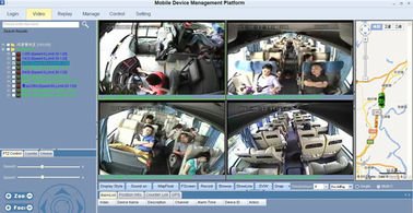 H.264 दोहरी SD 4 कैमरा कार DVR CCTV बस बेड़े प्रबंधन के लिए