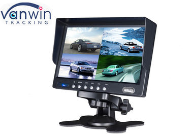 क्वाड कार टफ्ट एलसीडी 4 वीडियो कैमरा इनपुट के साथ 7 इंच स्क्रीन की निगरानी करती है