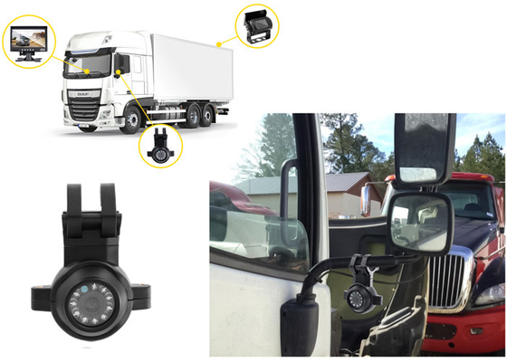 ट्रक के लिए 12 वी / 24 वी कार सुरक्षा कैमरा निविड़ अंधकार फ्रंट साइड व्यू नाइट विजन कैमरा