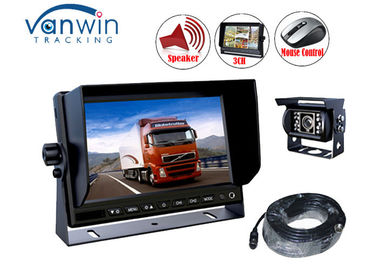 AHD कैमरों के लिए हेवी ड्यूटी डिजिटल 3 चैनल कार एलसीडी मॉनिटर, 10.1 इंच