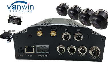 कार के लिए BUS CCTV सिस्टम MDVR G-Sensor GPS WIFI 3G 4CH HDD / SD कार्ड रिकॉर्डर