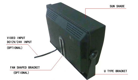 ट्रक के लिए 10 '' TFT कार रियर व्यू मॉनिटर कार डैशबोर्ड मॉनिटर