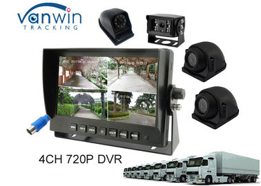 7 &amp;#39;&amp;#39; क्वाड AHD DVR TFT कार मॉनिटर सपोर्ट 4PCS 720P कैमरा HDD रिकॉर्डिंग