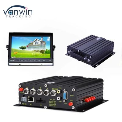 H.265 4CH HD वाहन मोबाइल DVR 1080P अलार्म इनपुट पल्स स्पीड इनपुट के साथ एआई कार रिकॉर्डर