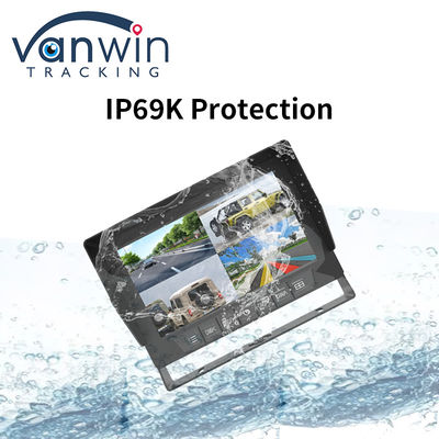 IP69K 7 / 10.1 इंच वाटरप्रूफ एएचडी क्वाड टीएफटी कार मॉनिटर डिस्प्ले यूनिवर्सल वाहनों के लिए