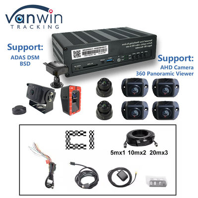 8 CH 4G 360 पैनोरमिक व्यू MDVR AI ADAS DSM BSD पैनोरमिक व्यू कार वाहन DVR कैमरा सिस्टम के साथ