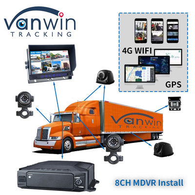 1080p HDD 8ch मोबाइल DVR 4g GPS WIFI MDVR किट कैमरा सिस्टम वाहन ट्रैकर कार सुरक्षा के लिए