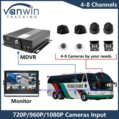 AHD 8CH HDD रिमोट कंट्रोल मोबाइल DVR 1080P 4G जीपीएस फ़ंक्शन वाहन सुरक्षा निगरानी Cmsv6 MDVR