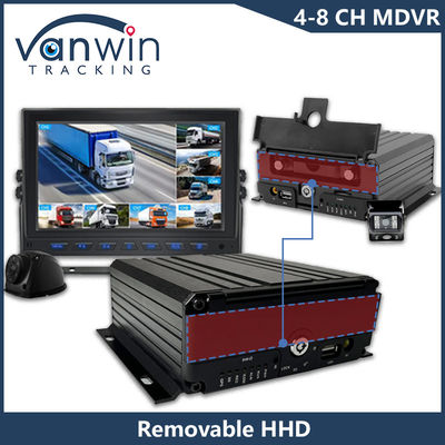 AHD 8CH HDD रिमोट कंट्रोल मोबाइल DVR 1080P 4G जीपीएस फ़ंक्शन वाहन सुरक्षा निगरानी Cmsv6 MDVR