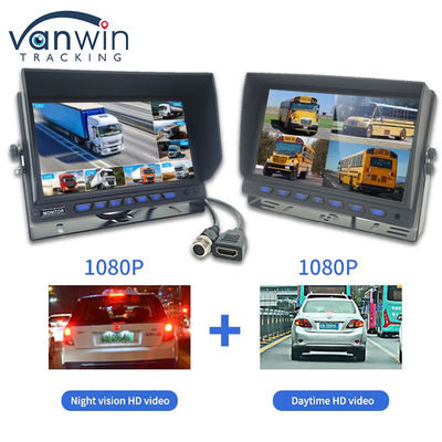 10.1 इंच AHD कार स्क्रीन डिस्प्ले 8CH MDVR कैमरा 1080P रंग TFT कार मॉनिटर सिस्टम