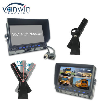 10.1 इंच AHD कार स्क्रीन डिस्प्ले 8CH MDVR कैमरा 1080P रंग TFT कार मॉनिटर सिस्टम