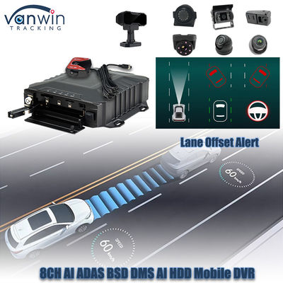 8CH 1080P Ai HDD मोबाइल DVR रियल टाइम मॉनिटरिंग एंड ट्रैकिंग 4G Ai Adas DMS MDVR सीसीटीवी सिस्टम