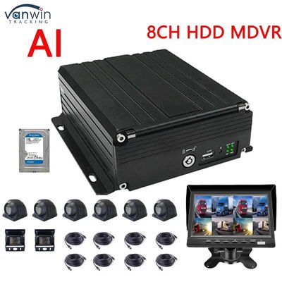 8CH 1080P AI MDVR ADAS DMS के साथ, ट्रक बस के लिए 4G GPS वाहन वीडियो रिकॉर्डर, HDD SSD OEM सपोर्ट