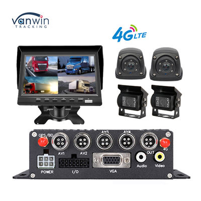 ट्रकों के लिए प्रोफेशनल 4CH 1080P MDVR 7" मॉनिटर के साथ  4G/GPS वाटरप्रूफ कैमरा और रिवर्स सहायता - ऑल-इन-वन फ्लीट मैनेजमेंट सॉल्यूशन