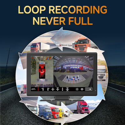 भारी शुल्क वाहनों के लिए चार फिश आई कैमरों के साथ एआई एमडीवीआर सर्उंड व्यू सिस्टम