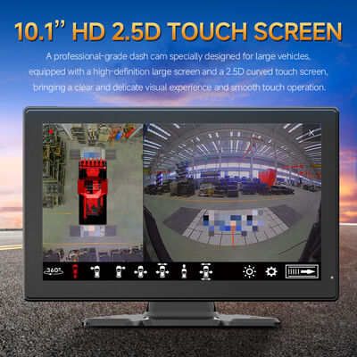 भारी शुल्क वाहनों के लिए चार फिश आई कैमरों के साथ एआई एमडीवीआर सर्उंड व्यू सिस्टम