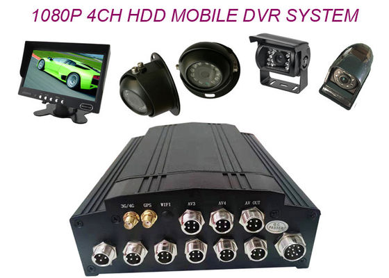 MDVR मिनी साइज SD कार्ड मोबाइल DVR 4CH 3G 4G WIFI G सेंसर GPS 720P