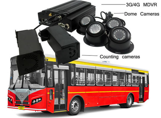 23 यात्री बस के लिए 720P 4 सीसीटीवी दूरबीन कैमरा वीपीसी मोबाइल डीवीआर