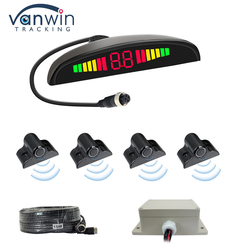 ट्रक / बस के लिए 4 सेंसर के साथ जलरोधक 12V/24V पार्किंग सेंसर प्रणाली