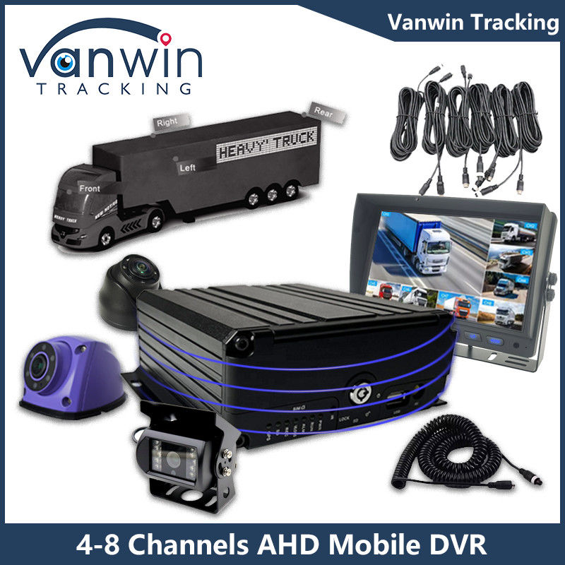 AHD 8CH HDD रिमोट कंट्रोल मोबाइल DVR 1080P 4G जीपीएस फ़ंक्शन वाहन सुरक्षा निगरानी Cmsv6 MDVR