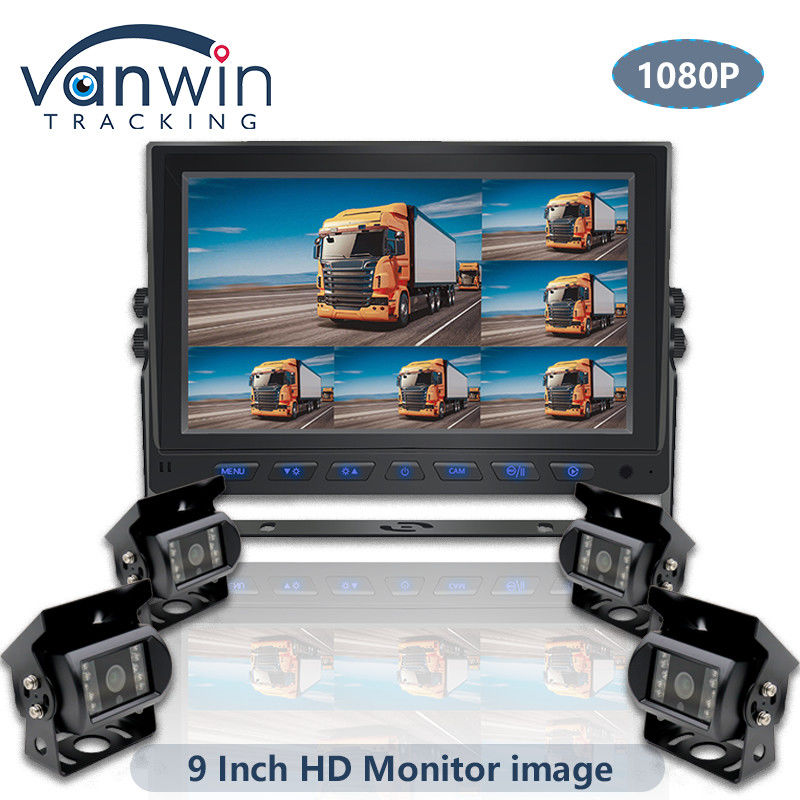 वाहन के लिए 9 इंच AHD 1080P MDVR मॉनिटर 8 चैनल फुल एचडी स्प्लिट डिस्प्ले मॉनिटर