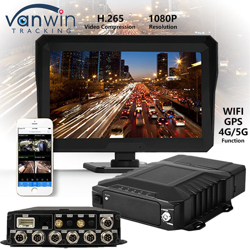8CH 1080P AHD HDD मोबाइल डीवीआर 4G जीपीएस एमडीवीआर रिकॉर्डर ट्रक सुरक्षा मॉनिटर अलार्म सिस्टम के साथ