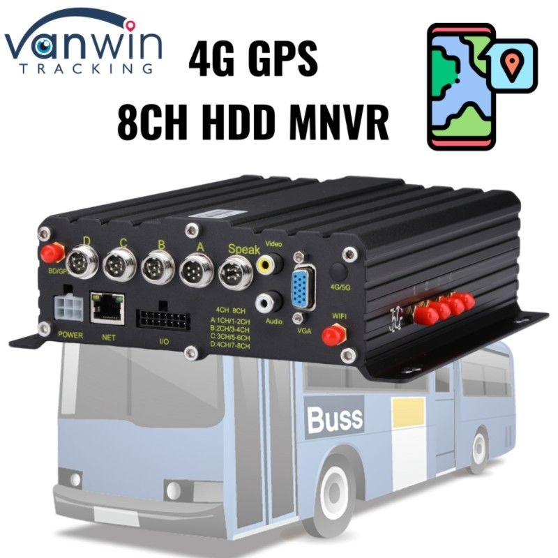 OEM 8 चैनल HDD MNVR ट्रक बस वैन बेड़े के लिए वाहन सुरक्षा वीडियो रिकॉर्डर