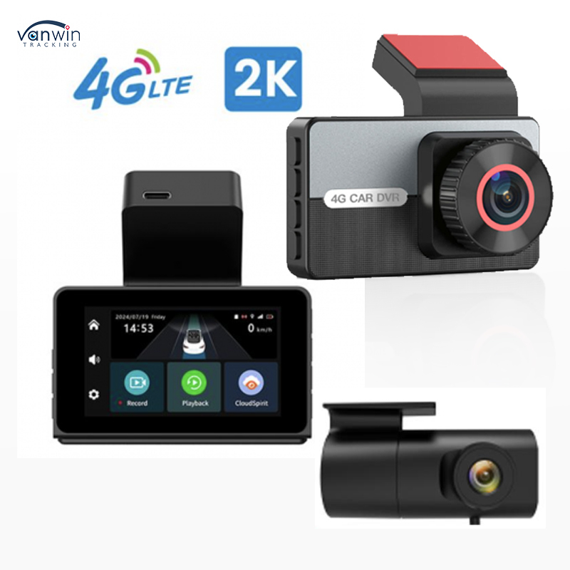 उन्नत 2K 4G सिम कार्ड डुअल लेंस GPS डैश कैमरा नाइट विजन WDR लूप रिकॉर्डिंग फंक्शन संगत स्मार्ट VW कारें Android IPS